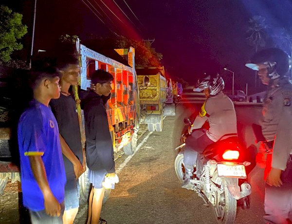 Patroli Malam Polsek Rote Barat Jaga Kamtibmas Tetap Kondusif