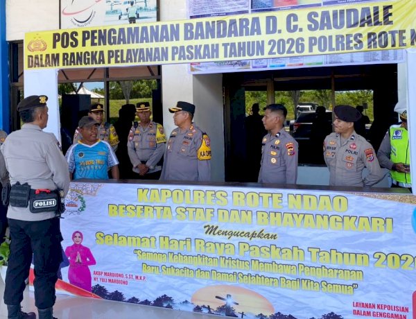 Pastikan Pengamanan Operasi Samana Santa Turangga 2026 Berjalan Aman, Kapolres Rote Ndao Tinjau Pos Pangamanan