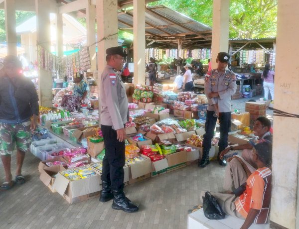 Patroli Dialogis di Pasar Tudameda, Polsek RBD Pastikan Kenyamanan Masyarakat