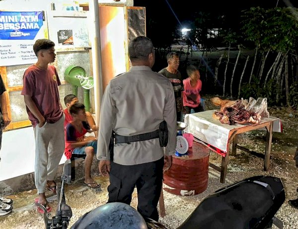 Patroli Malam Polsek Rote Tengah, Perkuat Kemitraan Dengan Masyarakat Jaga Kamtibmas