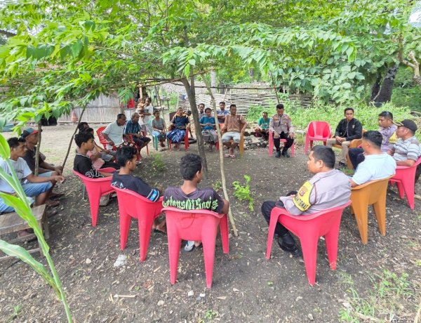 Problem Solving Bagi Warga Binaan, Polsek Pantaibaru Libatkan Aparat Desa dan Tokoh Masyarakat