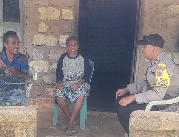 Lewat Kegiatan Sambang Bhabinkamtibmas Ajak Warga Wujudkan Kamtibmas Kondusif