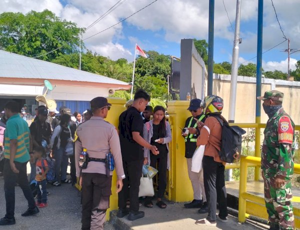 Sinergitas Pengamanan Polsek Pantaibaru dan Koramil  Jamin Keamanan Mobilitas Masyarakat di Pelabuhan Pantaibaru