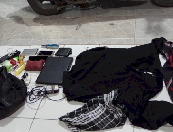 OTK Kabur ke Hutan Meninggalkan Satu Unit Motor  dan Tas, Warga Lapor Polisi