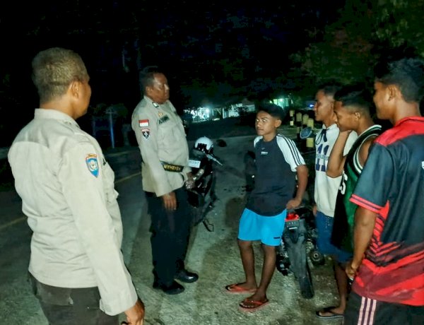 Patroli Malam Polsek Rote Tengah, Antisipasi Aksi Kejahatan Jalanan
