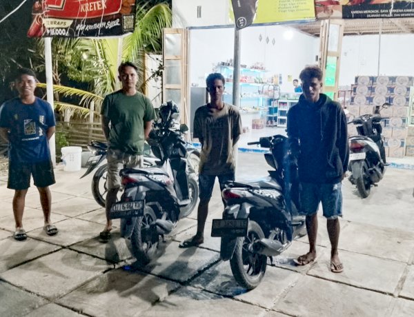 Tingkatkan Kewaspadaan Terhadap Potensi Tindak Pidana, Polsek Pantaibaru Lakukan Patroli Malam