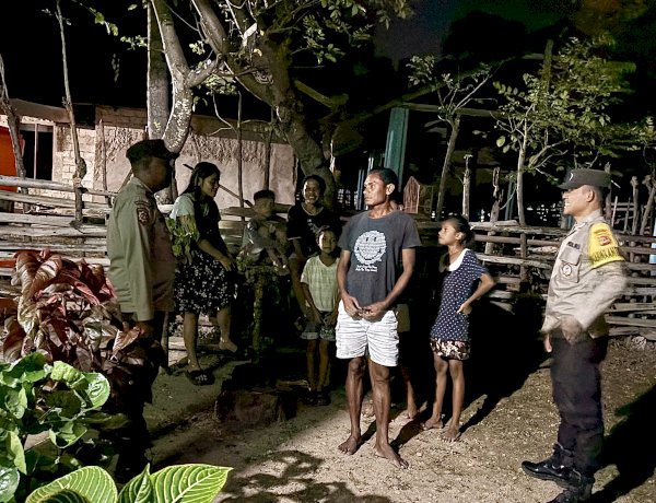 Jaga Kenyamanan Masyarakat, Polsek Rote Barat Daya Intensifkan Patroli Malam