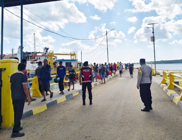 Pastikan Mobilitas Penumpang  Berjalan Lancar, Polsek Pantaibaru Tingkatkan Pengamanan