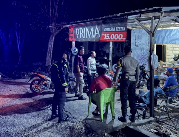 Patroli Malam Polsek Pantaibaru Wujudkan Rasa Aman Bagi Masyarakat