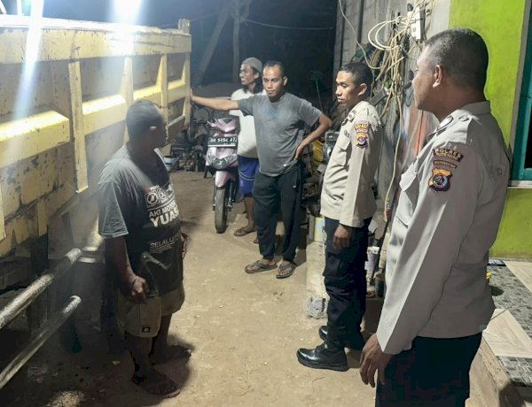 Patroli Malam Polsek Rote Tengah, Sambangi Warga dan Sampaikan Pesan Kamtibmas
