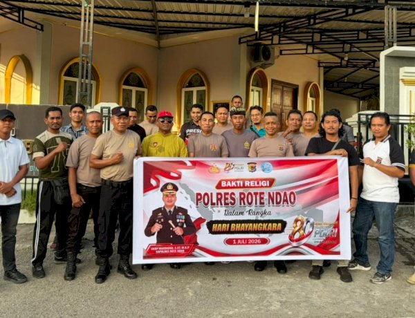 Polres Rote Ndao Gelar Bakti Religi Jelang Hari Bhayangkara ke-80
