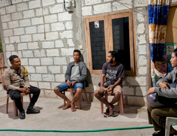 Upaya Preemtif Bhabinkamtibmas Polsek Rote Barat Daya, Jaga Kamtibmas Tetap Kondusif