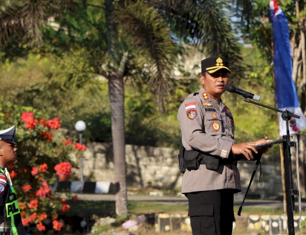 Apel Jam Pimpinan, Kapolres Rote Ndao Tegaskan Jaga Nama Baik Institusi