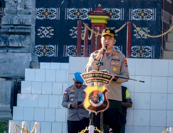 Apel Jam Pimpinan Kapolres Rote Ndao AKBP Henry Eko Irawan,S.I.K, Tegaskan  Personel Polres Rote Ndao Zero Pelanggaran