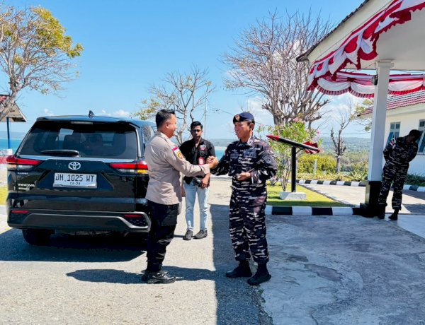 Kapolres Rote Ndao Silaturahmi ke Lanal Pulau Rote, Jaga Sinergitas Wujudkan Keamanan Bagi Masyarakat