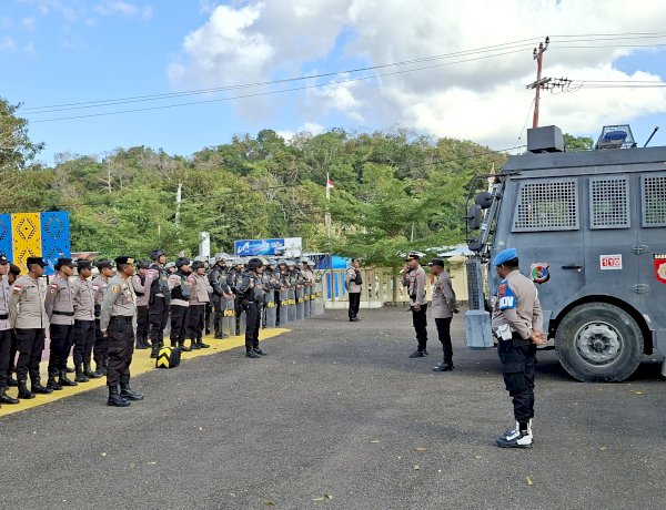 Polres Rote Ndao Gelar Latihan Dalmas, Tingkatkan Kesiapsiagaan Hadapi Demo Anarkis