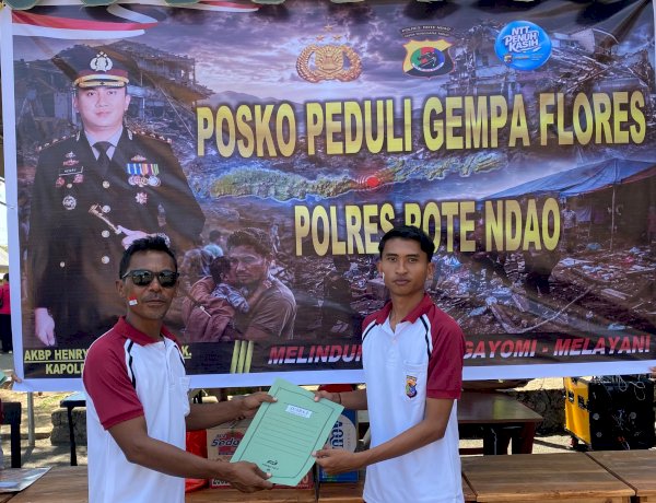 Sebagai Bentuk Kepedulian Terhadap Korban Bencana di Flores, Polres Rote Ndao  Buka Posko Bantuan