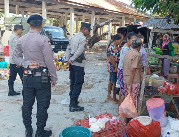 Polsek Rote Tengah Lakukan Pengamanan di Pasar Siomeda, Jamin Kenyamanan Masyarakat di Pasar Siomeda