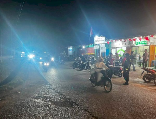 Patroli Malam Sat Samapta Polres Rote Ndao  Sasar Lokasi Rawan dan  Cegah Aksi Kejahatan