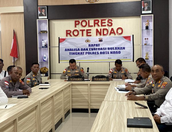 Evaluasi Kinerja, Polres Rote Ndao Gelar Rapat Anev Tingkat Polres