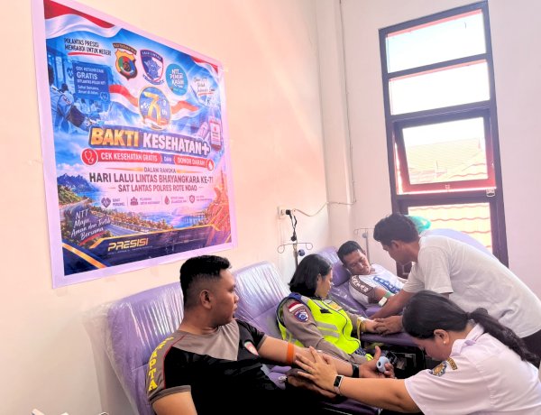 Gelar Aksi Donor Darah, Cara Sat Lantas Polres Rote Ndao Peringati Hari Jadi Lantas Bhayangkara ke-71