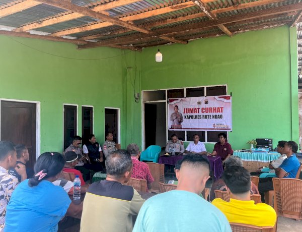 Melalui Jum'at Curhat, Polres Rote Ndao Ciptakan Sinergi Kepolisian dengan Masyarakat