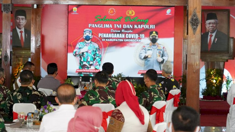 Panglima TNI, Kapolri dan Kepala BNPB Cek Pelaksaan Vaksinasi Di Grobogan