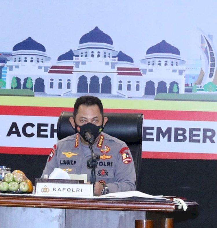 Akselerasi Vaksinasi di Aceh, Kapolri Minta TNI-Polri Sinergi dengan Tokoh Agama dan Adat