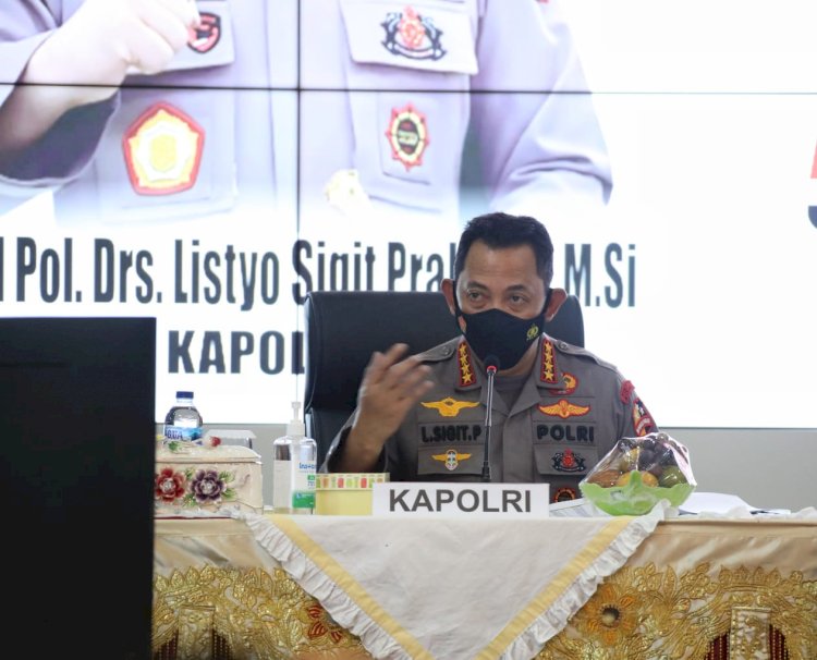 Arahan Kapolri ke Forkopimda Sumbar: Jaga Prokes Hingga Akselerasi Vaksinasi ke Lansia