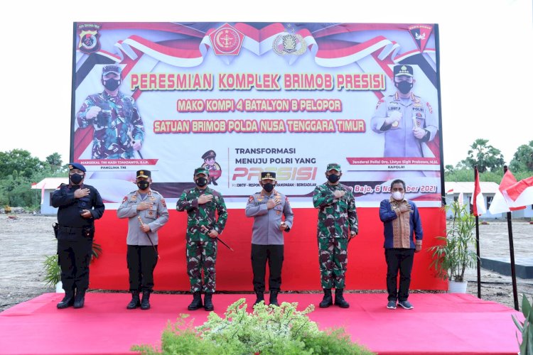 Resmikan Pembangunan Komplek Brimob Presisi, Kapolri Ingatkan Pentingnya Sinergitas TNI-Polri