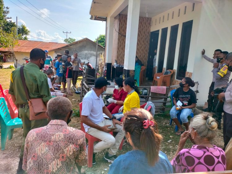 Tingkatkan Capaian Vaksinasi, Polsek Rote Tengah Jaring Pengunjung Pasar