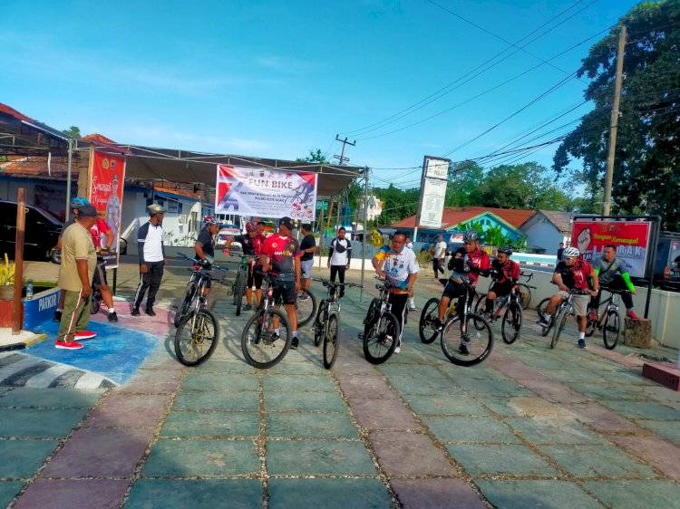 Diikuti Puluhan Peserta, Polres Rote Ndao Gelar Fun Bike Bersama Meriahkan Hari Bhayangkara ke 76