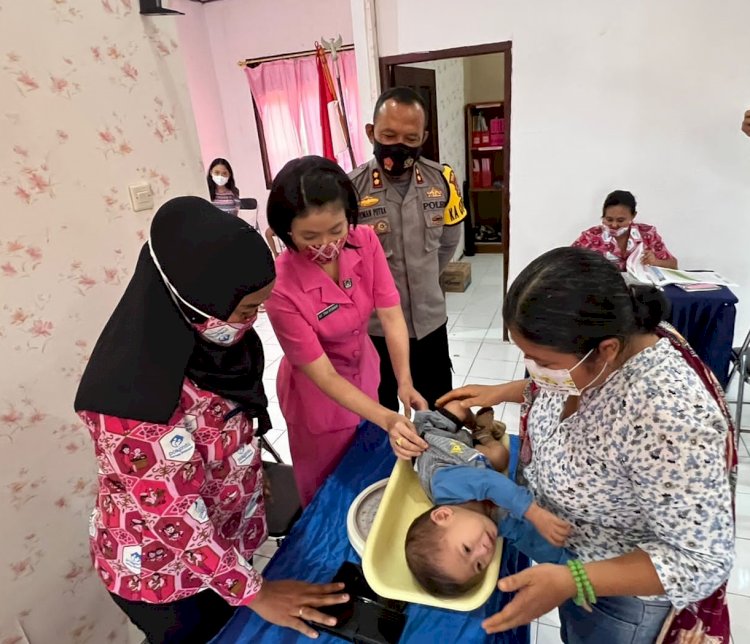 Peduli Kesehatan Anak, Bhayangkari Cabang Rote Ndao Gelar Posyandu Rutin
