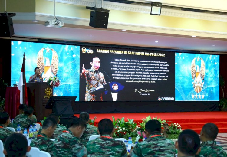 Dihadapan Dansat, Kapolri Tekankan Sinergitas TNI-Polri Harga Mati Demi Wujudkan Indonesia Emas 2045