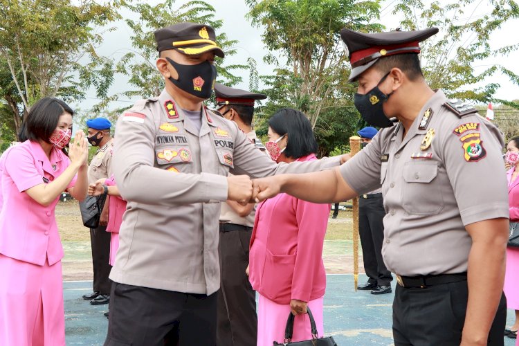 Upacara Korps Raport, 28 Bintara Polres Rote Ndao Naik Pangkat Setingkat Lebih Tinggi