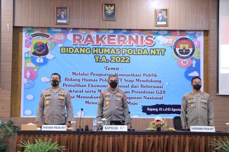 Buka Rakernis Bidang Humas T.A. 2022, Kapolda NTT Harap Anggota Dapat Mengelola Media Dengan Baik