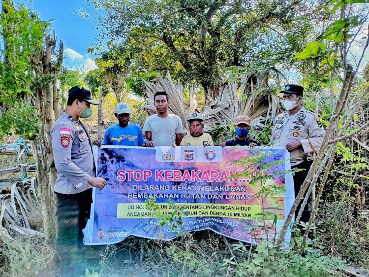 Cegah Karhutla, Polsek Pantai Baru Ajak Warga Peduli Lingkungan