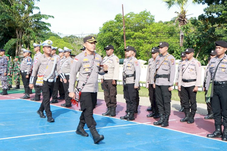 Amankan Perayaan Paskah Tahun 2023, Polres Rote Ndao Laksanakan Apel Gelar Pasukan Operasi Semana Santa
