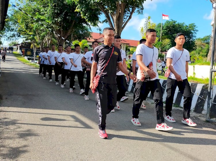 Jumat Sehat, Personel Polres Rote Ndao Laksanakan Olahraga Bersama