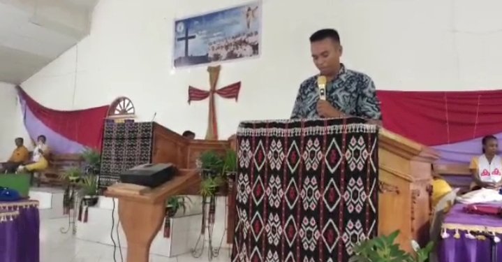 Cegah Perdagangan Orang, Polres Rote Ndao Berikan Himbauan Lewat Mimbar Gereja