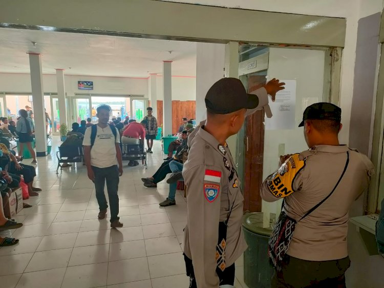 Cegah TPPO, Polsek Pantai Baru Pasang Poster Imbauan