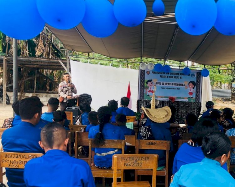 Hadiri Acara Kelulusan Murid SD, Satgas Pencegahan Berikan Sosialisasi Tentang Perdagangan Orang