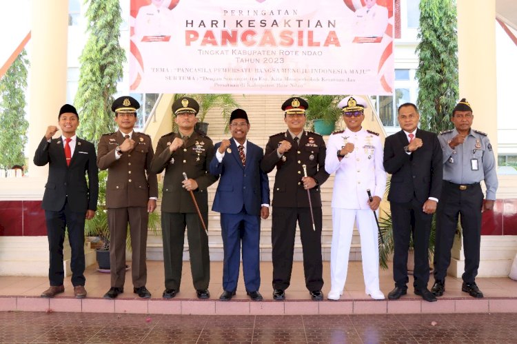 Bersama Forkopimda, Kapolres Rote Ndao Hadiri Upacara Hari Kesaktian Pancasila