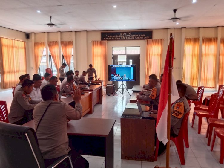 Polres Rote Ndao Ikuti Latihan Olah Strategi Operasi Mantap Brata yang Digelar Mabes Polri