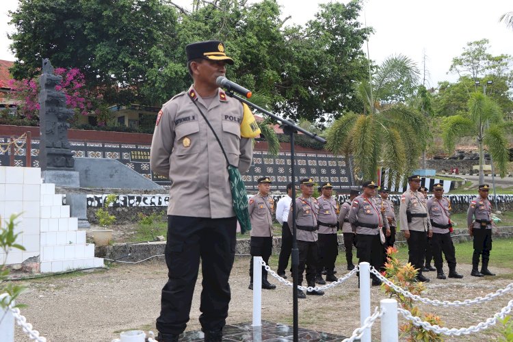 Kesiapan Pengamanan Kampanye, Polres Rote Ndao Gelar Apel Kesiapan dan Pengecekan Personel serta Ranmor Pendukung