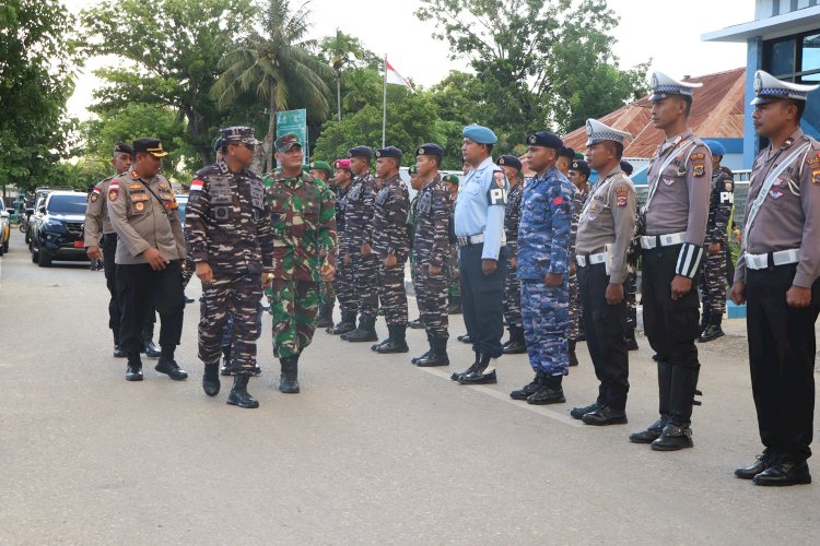 Pastikan Malam Pergantian Tahun Aman dan Kondusif, Polres Rote Ndao Bersama Inskait Gelar Apel Gabungan