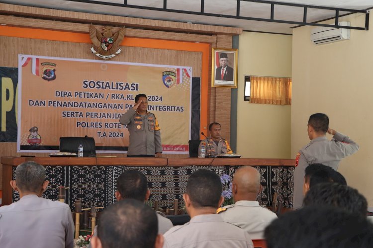 Bentuk Transparansi dan Akuntabel, Polres Rote Ndao Gelar Sosialisasi DIPA TA. 2024