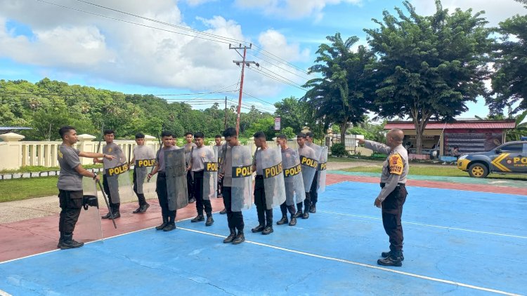 H – 15 Pemilihan Umum 2024, Satuan Samapta Latihan Dalmas Asah Kemampuan Personel