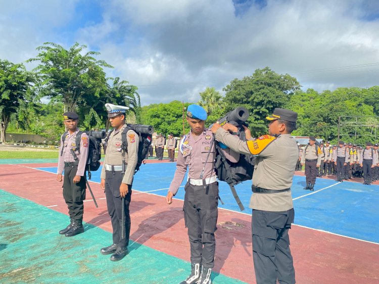 Hari Pencoblosan Makin Dekat, Kapolres Rote Ndao Apelkan Personel dan Lakukan Pengecekan Kesiapan Pengamanan