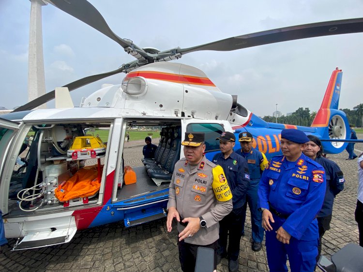 Polri Kerahkan 2 Helikpoter Jadi Ambulans Udara saat Arus Mudik dan Balik Lebaran